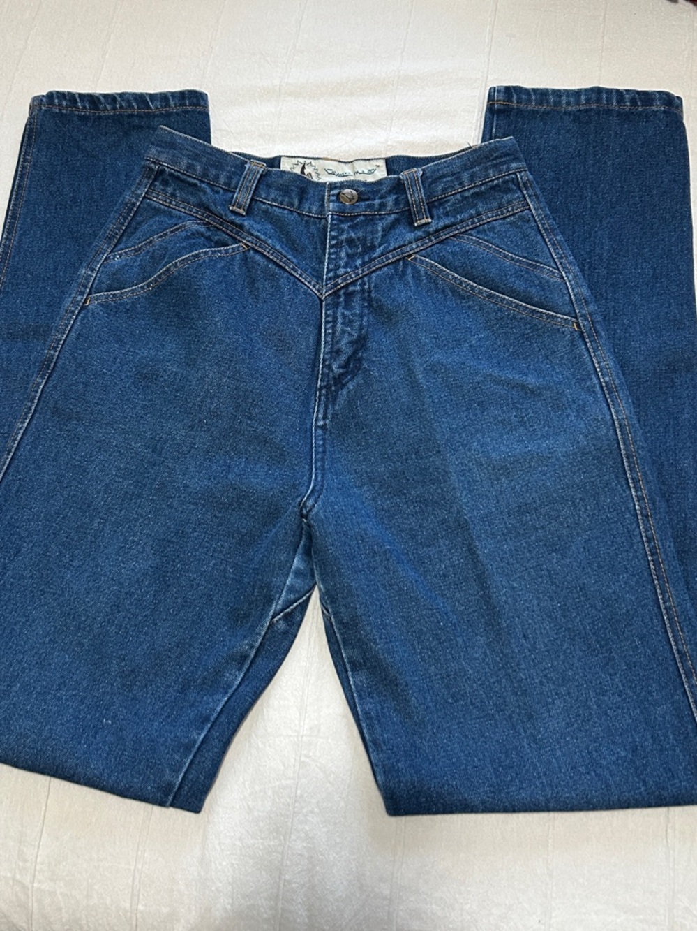 Coyote Mood Vintage Women's Jeans in Dark Blue Cowgirl Western